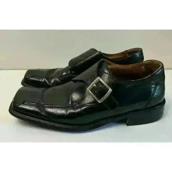 Stacy Adam’s Men’s Loafer 100% Leather man made balance Black Buckle Size 9 1/2 - Picture 3 of 8